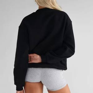 Sweat-shirt pull lourd de haute qualité pour femmes Logo personnalisé pull de salon en molleton de coton Style Streetwear pour l'hiver - Product Image 2