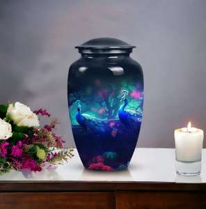 Peacock Urn <b>for</b> Human <b>Ashes</b> Bespoke Cremation Peacock Lovers Modern Decorative Urn <b>for</b> Adults Peacock Lovers Nature Wildlife Urn - Product Image 6