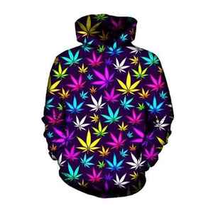 Sudaderas con capucha impresas en 3D de alta calidad para hombres Weeds Leaf Sudaderas con capucha de impresión digital 3D para hombres All Over Print OEM Sudadera con capucha personalizada - Product Image 4