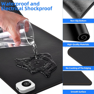 Alfombrilla de Ratón Personalizada con Logotipo, Impermeable, de Cuero PU para Oficina, Alfombrilla de Escritorio Calefactable - Product Image 2