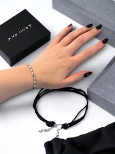 DAFNI BIG PAZAR Bracelet bohème perlé avec pierre naturelle et micro-incrustation en alliage de métaux précieux, cadeau unisexe d'Istanbul - Product Image 3