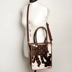 Bolso de cuero de vaca genuino de alta calidad, bolso cruzado bohemio decorado con piel Occidental para la temporada de otoño, precio al por mayor personalizado - Product Image 4