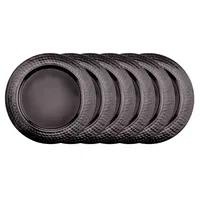 Assiette de présentation élégante en argent martelé avec une construction métallique de qualité supérieure, finition brillante, parfaite pour les décorations de table, les événements, etc.