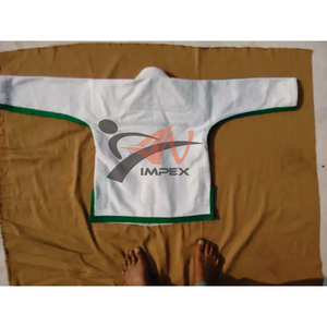 Alta calidad 100% algodón perla tejido tela personalizada Durable Unisex Jiu Jitsu Judo pantalones cortos OEM servicio disponible artes marciales - Product Image 3