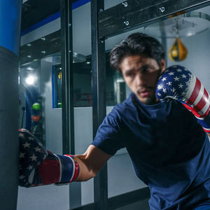 Gants en cuir de vachette respirant de qualité supérieure du Pakistan Gants de boxe Fighting Training Kick Gants de boxe - Product Image 5