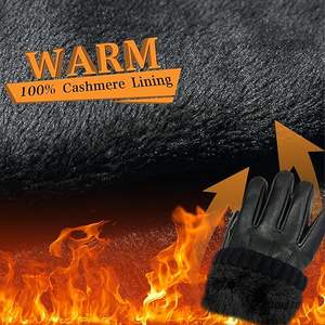 Warm Winter Touchscreen Cold Weather Leather Gloves From Pakistan - Product Image 3