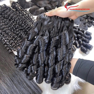 Extensiones de pelo vietnamita de alta calidad 100% pelo de color natural trama rizada hinchable precio de fábrica al por mayor - Product Image 5