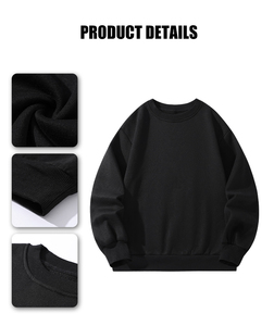 Sweats épais de couleur unie vierges Sweats personnalisés pour hommes Streetwear vierge personnalisé Sweats à col rond de luxe - Product Image 4
