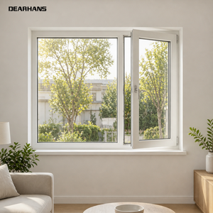 Ventanas Abatibles de PVC Blanco, Marco Delgado, Gran Vista, Doble Acristalamiento, Tamaño Personalizado para Apartamentos y Casas de Lujo en la Ciudad - Product Image 3