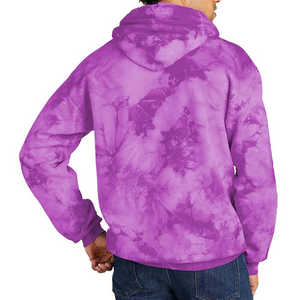 Sweat-shirt à capuche pour homme, violet, tie-dye, décontracté, en molleton, streetwear, mode d'hiver - Product Image 3