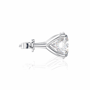 1.00ct Ronda Corte Diamante Stud Pendientes Para Mujer - Product Image 3