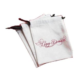 Bolsa de Algodón Puro con Cordón, Elegante y Ecológica con Logotipo, Bolsa de Compras Sostenible, Elaborada con Cuidado, a la Venta - Product Image 5