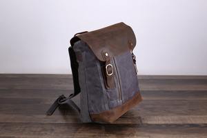 Leather Canvas Luxury <b>Backpack</b> Large Capacity Lightweight Breathable Travel School Laptop Outdoor Use Wholesale LCBP-0024 - Product Image 3