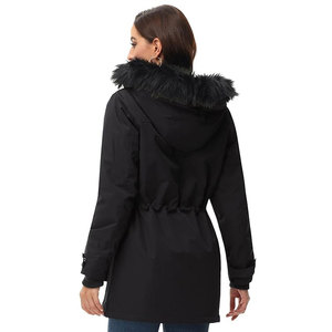 Nueva llegada logotipo personalizado nuevas mujeres invierno Parkas gruesas con capucha algodón Abrigos Mujer suelta mujeres Parkas - Product Image 3