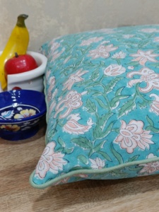 ปลอกหมอนอิงพิมพ์ลายพิสตาชิโอสีฟ้าสำหรับ100% บ้านผ้าคอตตอนผ้าซับไรฝุ่นป้องกันแบคทีเรียป้องกันไรฝุ่น - Product Image 4