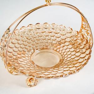 Panier en verre élégant, bols décoratifs, présentoir de table élégant pour fruits et réceptions, fabriqué à la main en Inde - Product Image 1