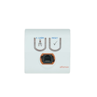 Unité de chevet Alfamax pour appel infirmier et réinitialisation, boutons rétroéclairés, plastique ABS, antibactérien, ignifuge, prise RJ45 à connexion rapide, hôpital