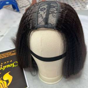 CDYHAIRVN Peluca U-Part sin pegamento, cabello humano virgen vietnamita liso rizado, cutícula alineada, proveedores mayoristas - Product Image 4