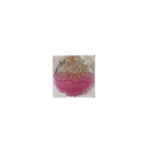Sous-verre en résine époxy de couleur rose avec logo personnalisé avec design élégant pour hôtel maison thé boisson sous-verre en résine au meilleur prix - Product Image 1