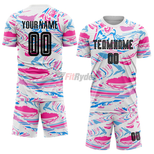 Uniforme de Fútbol de Manga Corta con Diseño Sublimado Personalizado, 100% Poliéster Transpirable, para Adultos Unisex, Servicio OEM al por Mayor - Product Image 2
