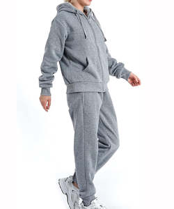 Couleur unie femmes survêtements Street Wear nouveauté femmes survêtement pour adulte personnalisé décontracté 100% coton survêtement dames - Product Image 2