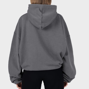 Personalizado recortado Sudadera con capucha hombres Puff impreso 500 Gsm peso pesado pullover sudaderas con capucha hip hop boxy Sudadera con capucha para hombres fabricantes de ropa - Product Image 2