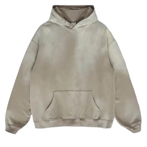 Sudadera con capucha lavada con ácido de algodón 100% de alta calidad, serie High Street impresa personalizada, suéter térmico de invierno, estilo lavado con piedra - Product Image 1