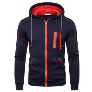 Sweat à capuche fonctionnel en molleton français sur mesure avec fermeture éclair, rivets et poids lourd pour homme - Product Image 4