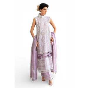 ชุดเสื้อชีฟองปักลายดิ้นและเลื่อม 3 ชิ้น รุ่น DN-52035 พร้อมผ้าคลุมไหล่พิมพ์ลายสีเงินและเคลือบเงา - Product Image 2