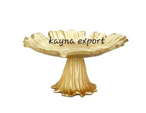 Support décoratif de luxe en métal plaqué or avec marbre noir pour table de mariage et d'anniversaire - Product Image 6