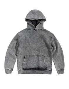 Custom 3D Print Acid <b>Wash</b> Distress Embroidery Hoodie Heavyweight Cotton French Terry Oversized Men's Hoodies - Product Image 1