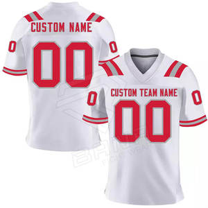 Vente en gros de maillots de football américain multicolores courts 100% polyester respirant anti-humidité vêtements de sport d'équipe personnalisables - Product Image 2