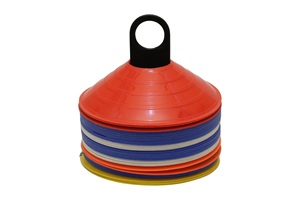 Vente en gros de matériel d'entraînement de vitesse et d'agilité Cônes marqueurs colorés flexibles en plastique souple pour l'entraînement sportif au football/soccer - Product Image 3