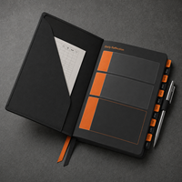 Carnet de planification de fitness LABON personnalisé A5 avec onglets 12 mois, couverture en PU noir, logo argenté, journal de suivi des habitudes et entraînements quotidiens