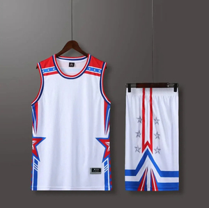 Tenue de basketball de haute qualité, nouveau style, meilleure vente, personnalisable avec votre propre logo, respirante, grandes tailles, 100% polyester, faible MOQ - Product Image 1