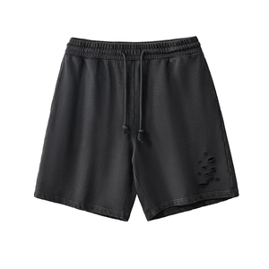 กางเกงขาสั้นผ้าฝรั่งเศสเทอร์รี่สำหรับผู้ชายเอวสูงแห้งเร็วออกกำลังกายลำลองระบายอากาศได้ดีดีไซน์แนวสตรีทวินเทจเป็นมิตรกับสิ่งแวดล้อม - Product Image 3