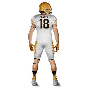 Uniforme de football américain pour hommes en maille respirante et antibactérienne, personnalisable par sublimation, nouveau, confortable, vêtements d'équipe sportive, vente en gros - Product Image 3