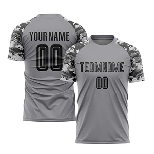 ชุดเสื้อฟุตบอลเสื้อกีฬาสีเทาชุดฝึกฟุตบอล - Product Image 5