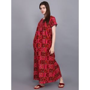 Camisón Largo Rosa 100% Algodón para Mujer Evolve, Ropa de Dormir Súper Suave, Diseño Cómodo, ODM - Product Image 4