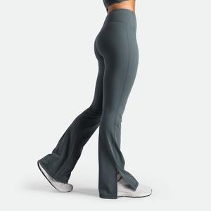 กางเกงโยคะขากว้างสำหรับผู้หญิงกางเกงโยคะเอวสูงสำหรับออกกำลังกายฟิตเนสยืดได้โลโก้ออกแบบได้ตามต้องการ - Product Image 2