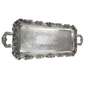 Haute vente Vintage plateau en métal argenté Design intemporel pour la nourriture plateau de service décor de table taille personnalisée forme couleur - Product Image 6