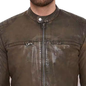 Concevez vos propres vestes en cuir tendance Vestes en cuir pour hommes de haute qualité Veste d'hiver en cuir au meilleur prix Veste en cuir à manches longues - Product Image 5