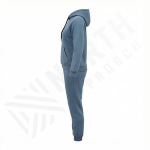 Ensembles de survêtement d'hiver pour femmes à capuche personnalisables 100% coton polaire Séchage rapide Respirant Vêtements d'entraînement Gym Fitness Tenue sportive - Product Image 3