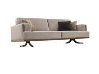 Meilleures ventes PALERMO, ensembles de canapés modulaires en bois Chesterfield de style européen de luxe à trois places pour villa, hôtel, hôpital, salon