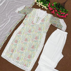 DESIGNER PARTY WEAR LOURD GEORGETTE FANCY DIGITAL PRINT TOP-PENT - Product Image 1