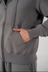 Wholesale OEM Custom Men Regular Fit Zipper <b>Hoodie</b> <b>Comfy</b> Casual Streetwear Winter Fleece 100% Cotton Breathable Gym Hooded - Product Image 6