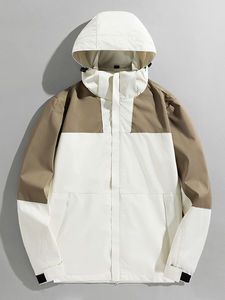 Veste zippée décontractée pour homme, sport, automne, gym, vintage, coupe-vent imperméable, toile 100% coton, style stand pullet, poche - Product Image 6