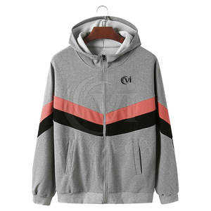 Sudaderas con cremallera de alta calidad para hombre, sudaderas con cremallera de poliéster y algodón, sudaderas con cremallera de moda superior MOQ bajo - Product Image 1