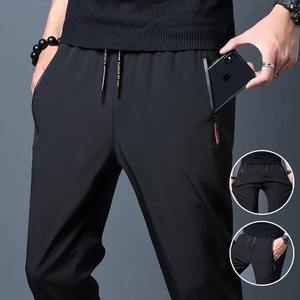 Pantalons décontractés pour hommes Coupe droite Slim Fit Taille élastique Jogger Classique Bleu Noir Gris Pantalons de marque pour hommes Grande taille - Product Image 1