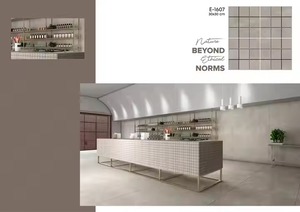 White Carara Metallic Collection 300x300mm Mosaico Decoración de pared Tira lineal Azulejos de porcelana para salpicaduras 30x30cm para Europa EE. UU. - Product Image 6